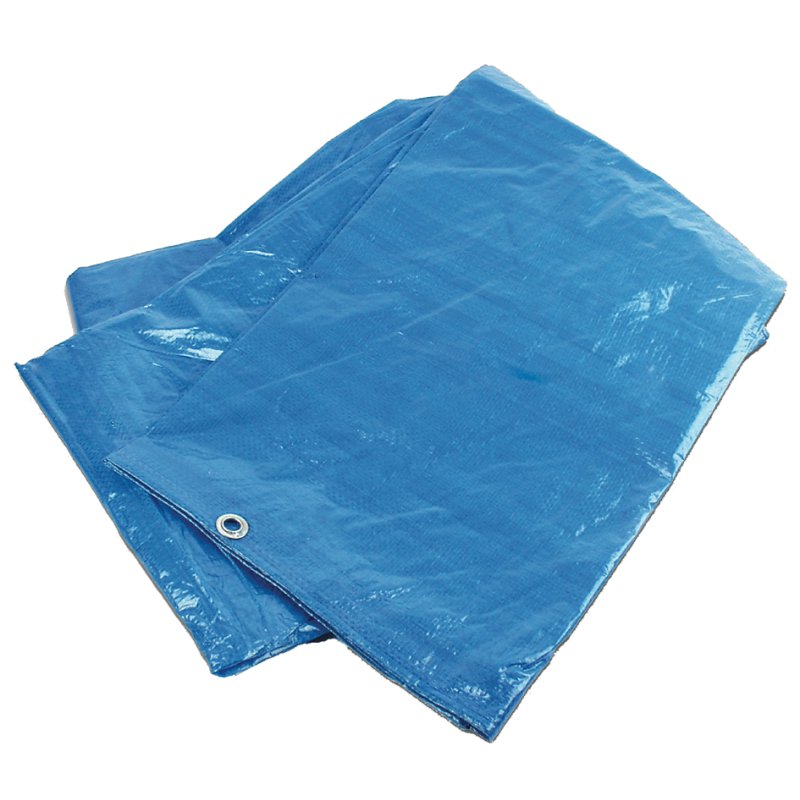 BRÜDER MANNESMANN bâche de protection, 2,6 × 3,0 m, bleu, 100% imperméable